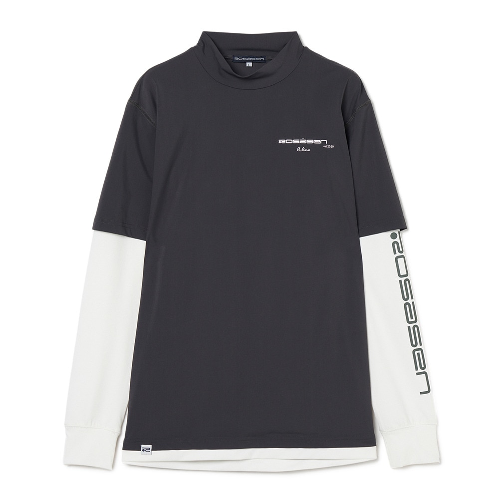ROSASEN（メンズ）ゴルフウェア UVケア 長袖 レイヤードロングシャツ 047-23311-25SS-018