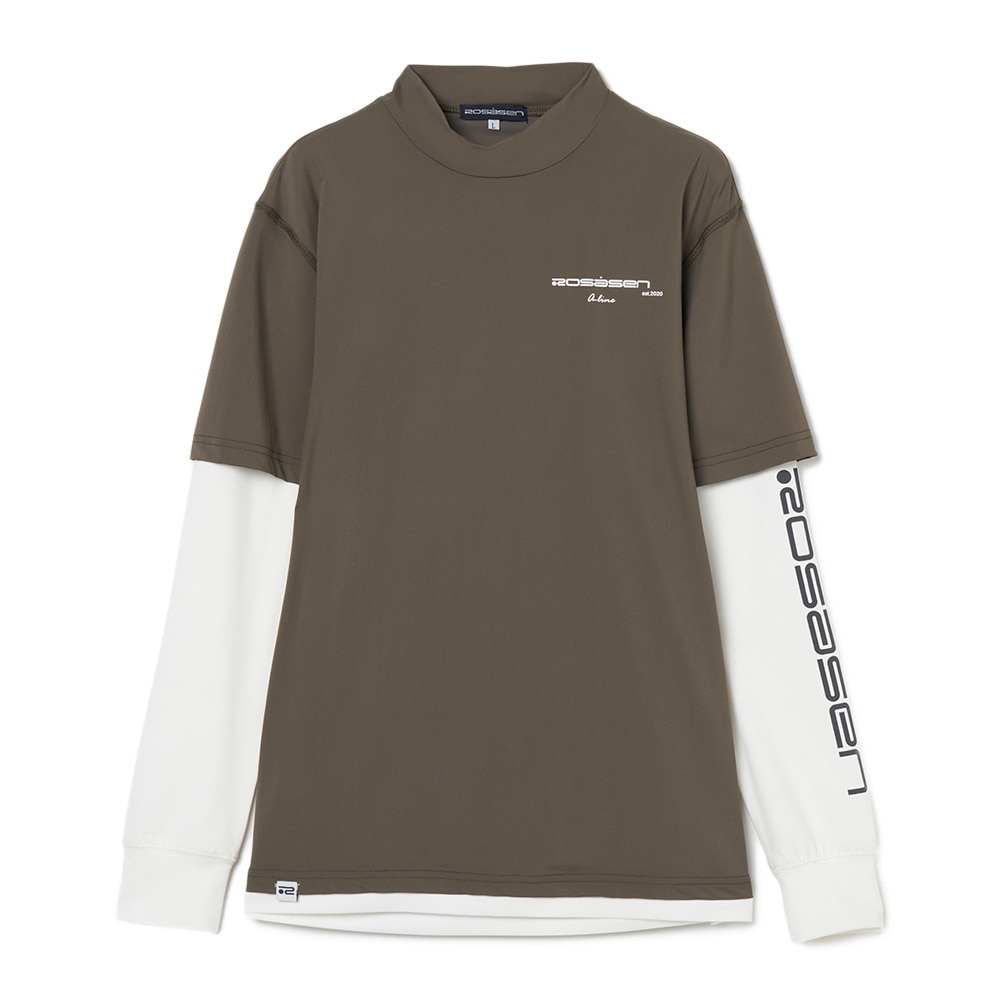 ROSASEN（メンズ）ゴルフウェア UVケア 長袖 レイヤードロングシャツ 047-23311-25SS-027