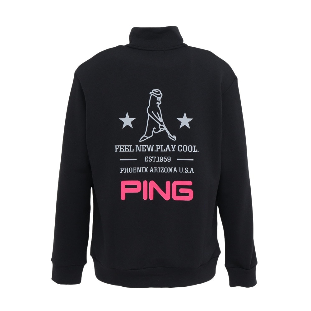 ピン（PING）（メンズ）ゴルフウェア ドライミックス ベアインレイハーフジップカットソー 621-5266901-010