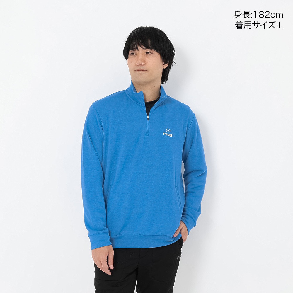 アバダット ゴルフ長袖 ハーフジップ ハイブリッド ウェア ブルー系 サイズ46 アバダット ゴルフ長袖 ハーフジップ ハイブリッド ウェア ブルー系