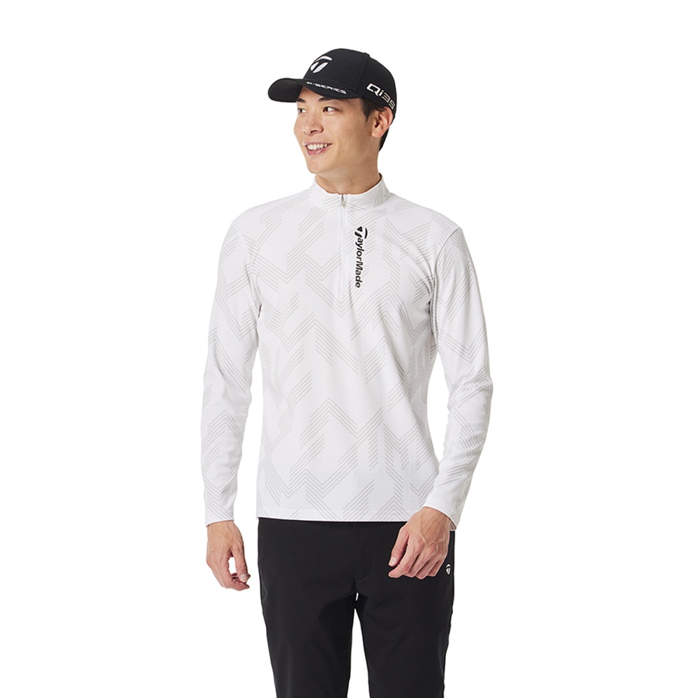 テーラーメイド（TAYLORMADE）（メンズ）ゴルフウェア Tコントロールグラフィック長袖ジップモック M20213-UN982