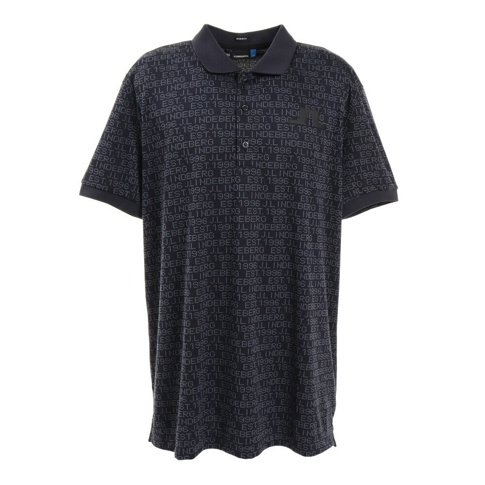  【多少の傷汚れありの為大奉仕】ゴルフウェア メンズ Pattern on Logo 半袖ポロシャツ 071-29443-018