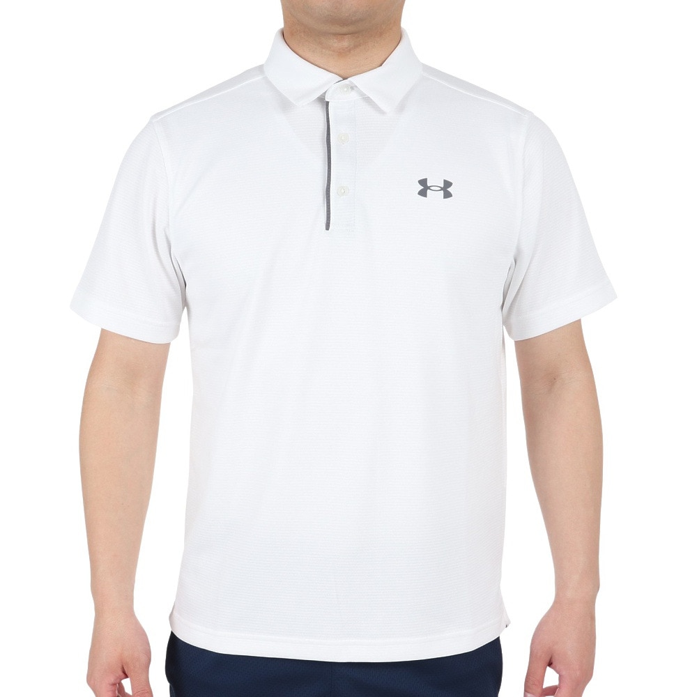 アンダーアーマー（UNDER ARMOUR）（メンズ）ゴルフ ポロシャツ メンズ テックポロシャツ 1290140 WHT/GPH/GPH GO