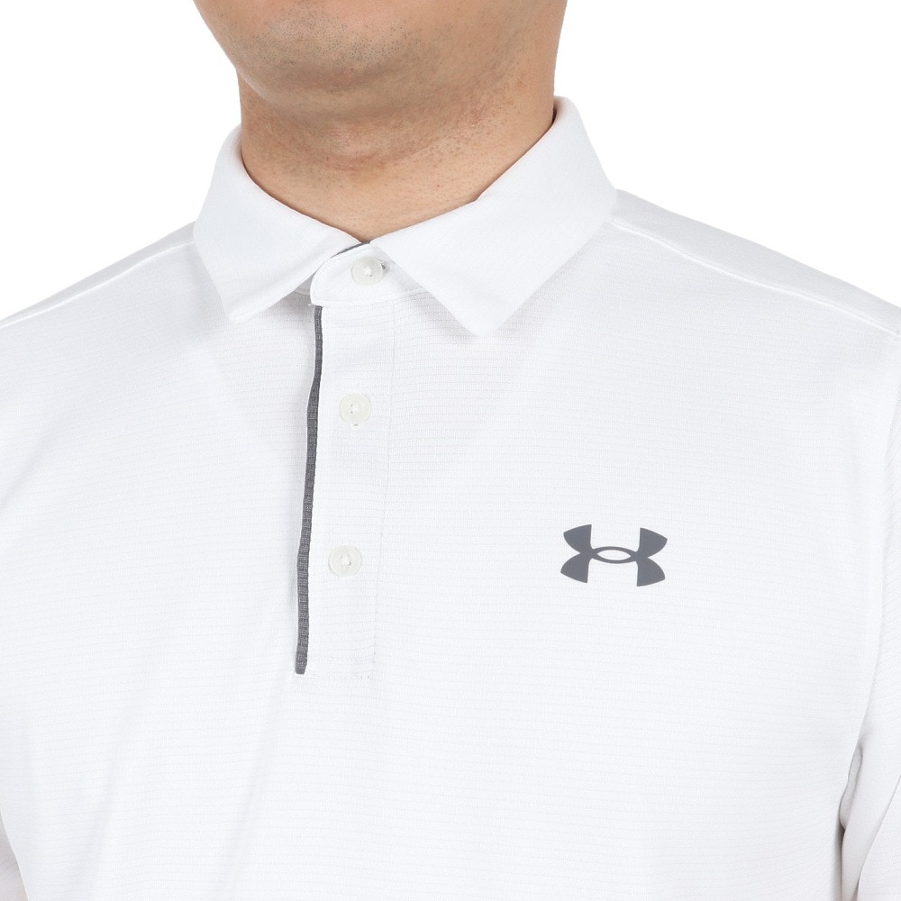 アンダーアーマー（UNDER ARMOUR）（メンズ）ゴルフ ポロシャツ メンズ テックポロシャツ 1290140 WHT/GPH/GPH GO