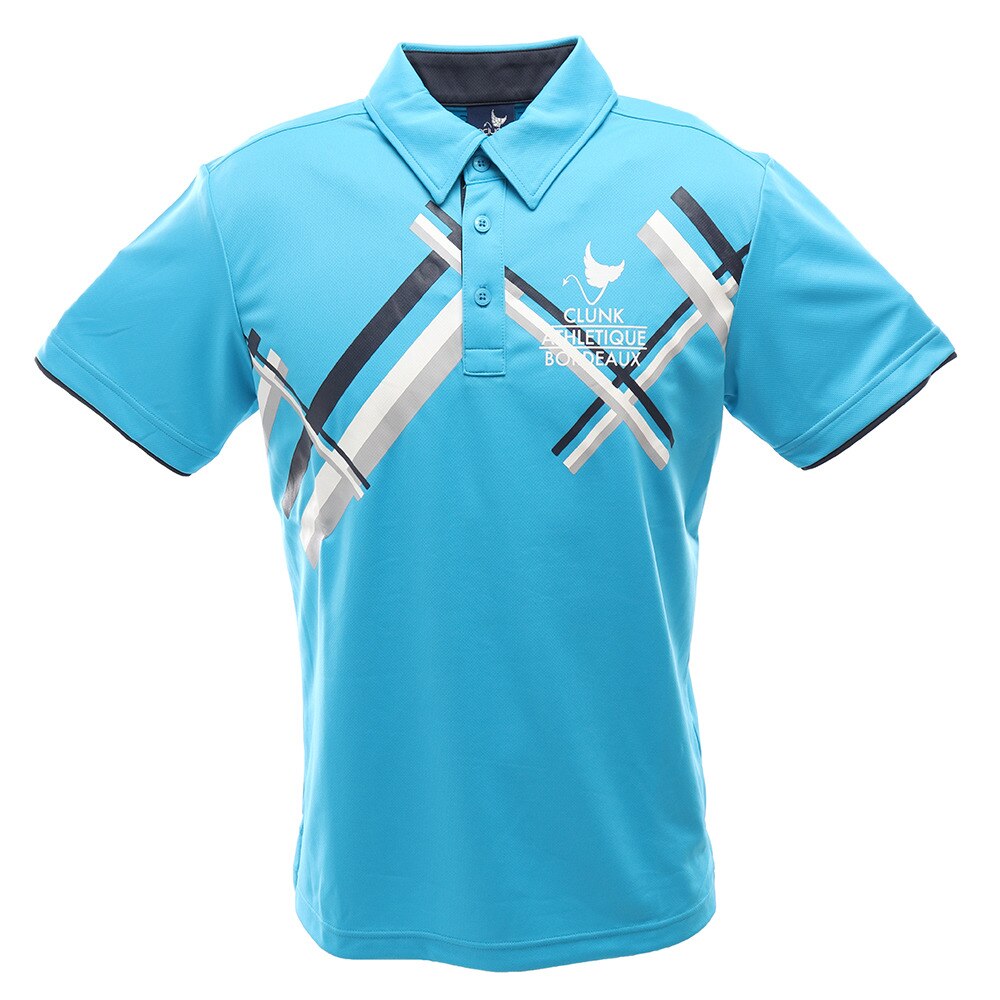 ＜ヴィクトリアゴルフ＞ クランク ゴルフウェア トリコモチーフポロシャツ CL5HTG08 BLU Ｍ 40 ウェア画像