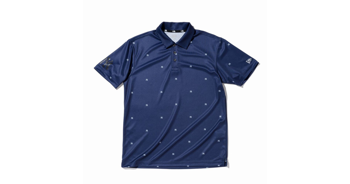 ゴルフウエア メンズ ゴルフ鹿の子ポロシャツ ニューヨーク ヤンキース ニューエラ エルブレス