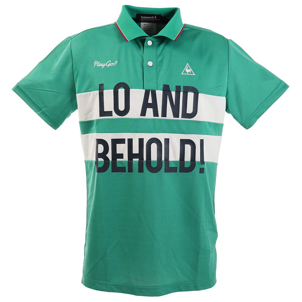 ゴルフ ポロシャツ メンズ ブロック切り替え半袖シャツ Qgmpja02 Gr00 ルコック スポルティフ ヴィクトリアゴルフ