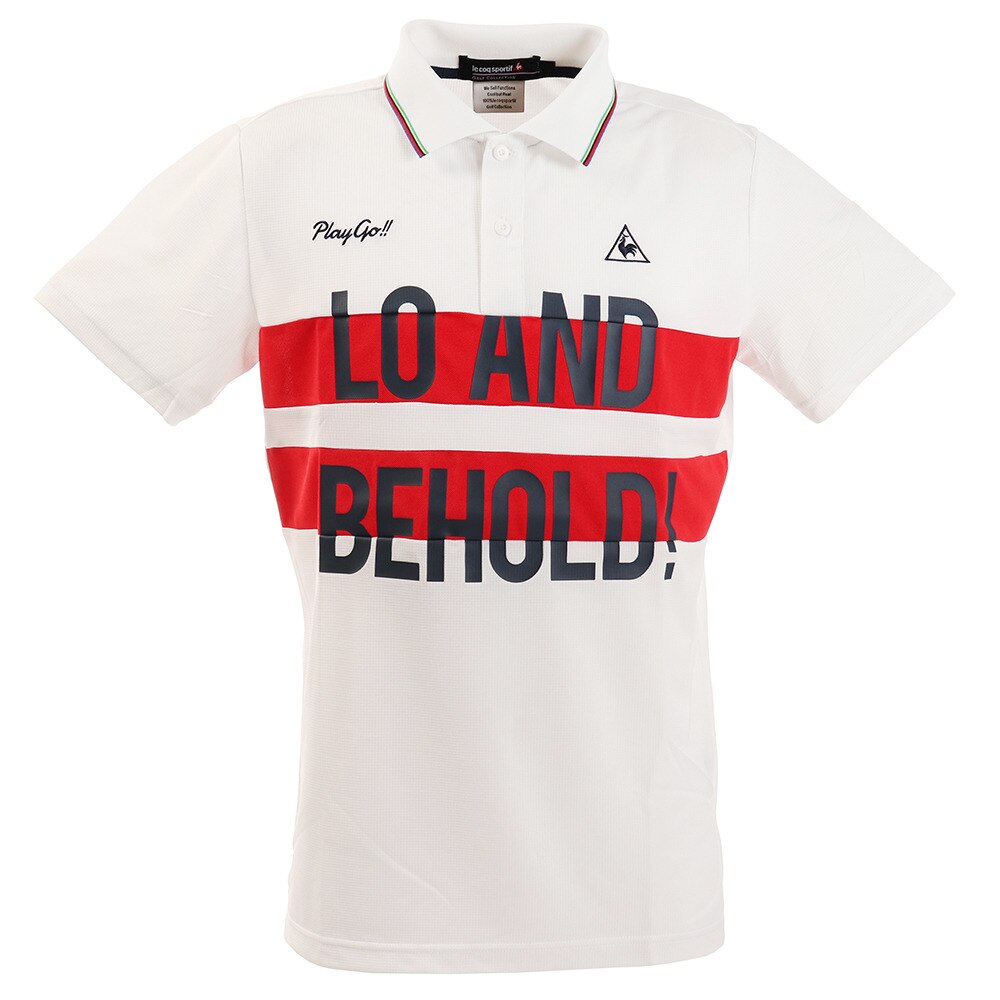 ルコック ゴルフ ポロシャツ メンズ ブロック切り替え半袖シャツ QGMPJA02-WH00 Ｌ 10 ゴルフの画像