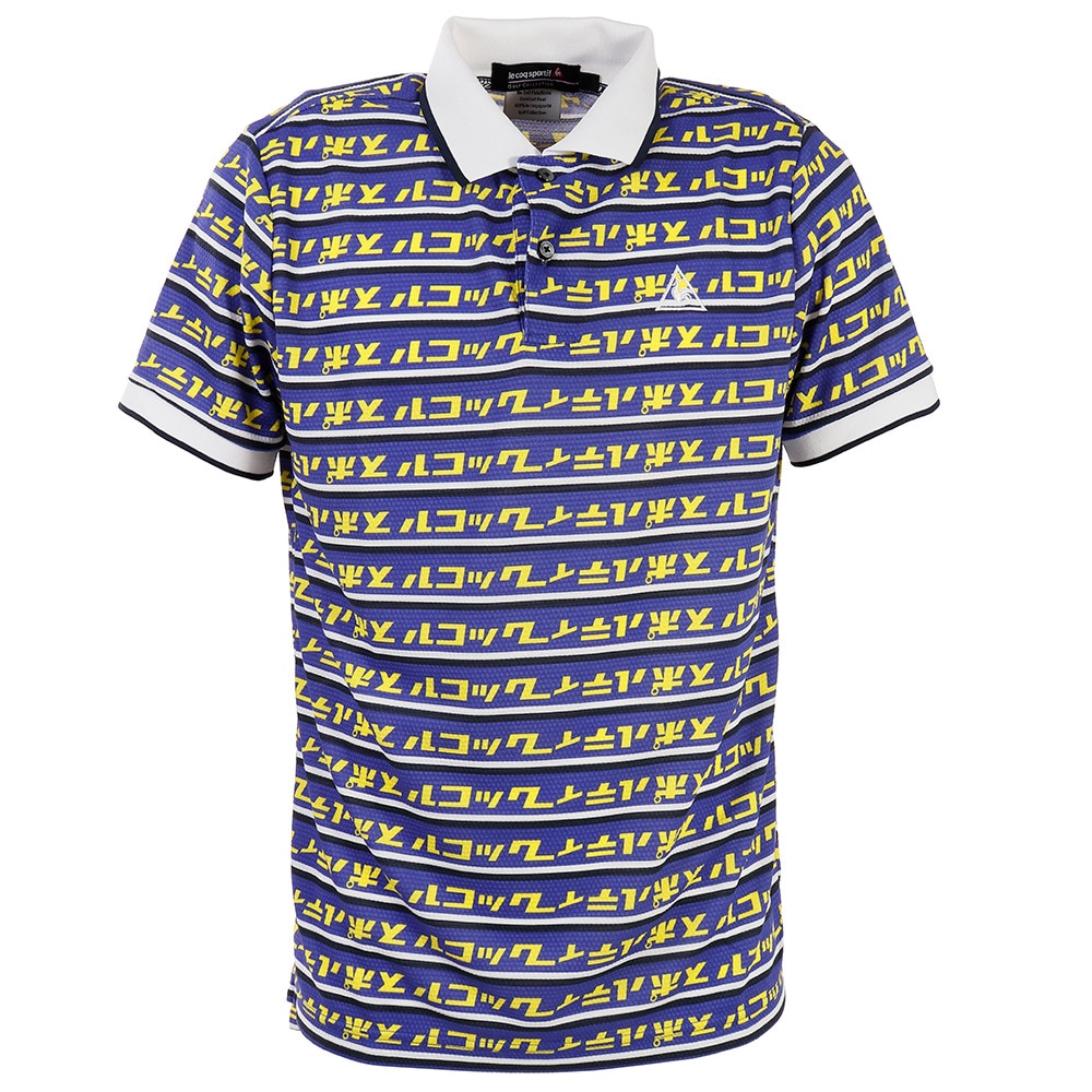 ルコックスポルティフ ゴルフ（メンズ）ゴルフウェア ポロシャツ メンズ ハニカムメッシュカナロゴPTハンソデシャツ ゴルフ用品はヴィクトリアゴルフ