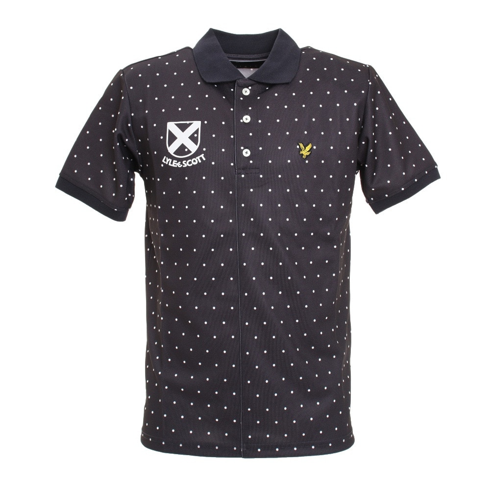 ライル＆スコット ゴルフウェア PIQUE 半袖ポロシャツ LSM-0A-AP04-BLACK Ｍ 90 ウェアの画像