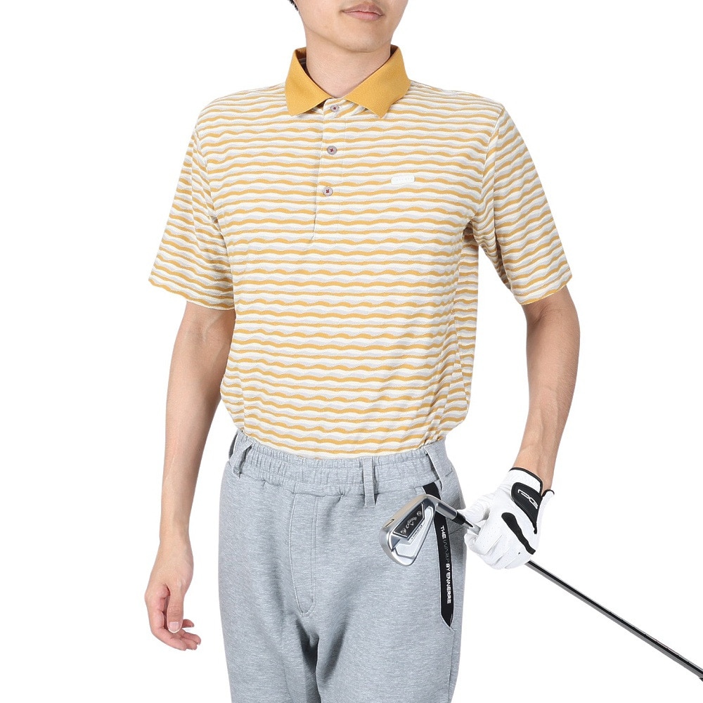 エピキュ ル ゴルフウェア バスクウェーブジャカード半袖シャツ 151-23841-041 ３Ｌ 80 ウェア画像