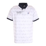 クランク（CLUNK）（メンズ）ゴルフウェア 吸汗 速乾 接触冷感 冷感サーフ柄ポロシャツ CL5KTG09 WHT