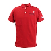 クランク（CLUNK）（メンズ）ゴルフウェア 吸汗 速乾 ストレッチサッカーベーシックポロシャツ CL5KTG12 RED
