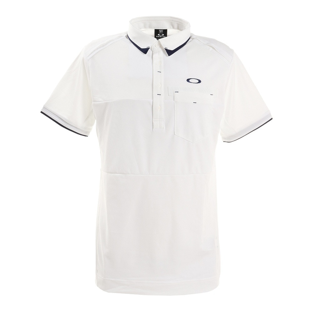 ＜ヴィクトリアゴルフ＞ ＯＡＫＬＥＹ ゴルフウェア BLOCKINGSHIRT 半袖ポロシャツ FOA402502-100 ブロッキング Ｍ 10 ウェア