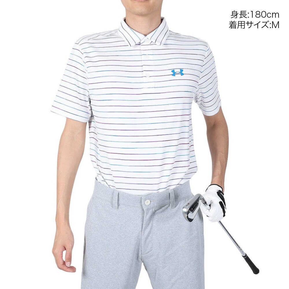 アンダーアーマー（UNDER ARMOUR）（メンズ）ゴルフウェア 春夏 吸汗速乾 UVカット 高通気 プレーオフ 半袖ポロシャツ2.0 1327037 140