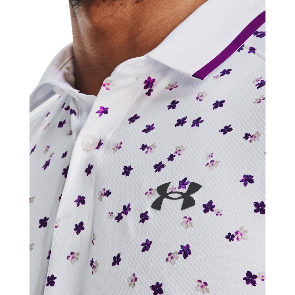 アンダーアーマー（UNDER ARMOUR）（メンズ）ゴルフウェア 半袖 速乾 アイソチル ポロ フローラル 1370091 100★★★