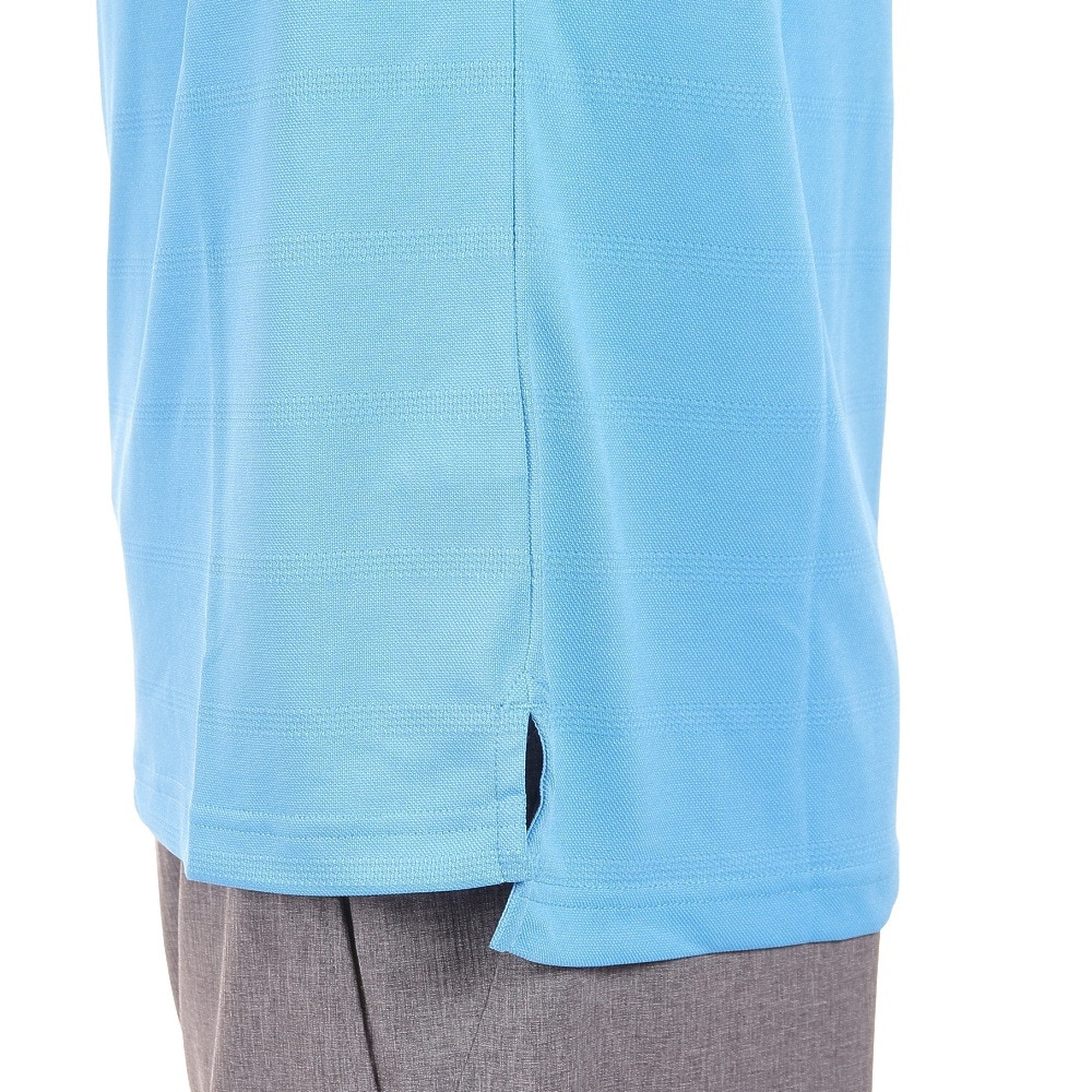 エピキュール（epicure）（メンズ）ゴルフウェア 吸汗速乾 UVカット カノコボーダー ボタンダウン 半袖ポロシャツ 151-26342-096