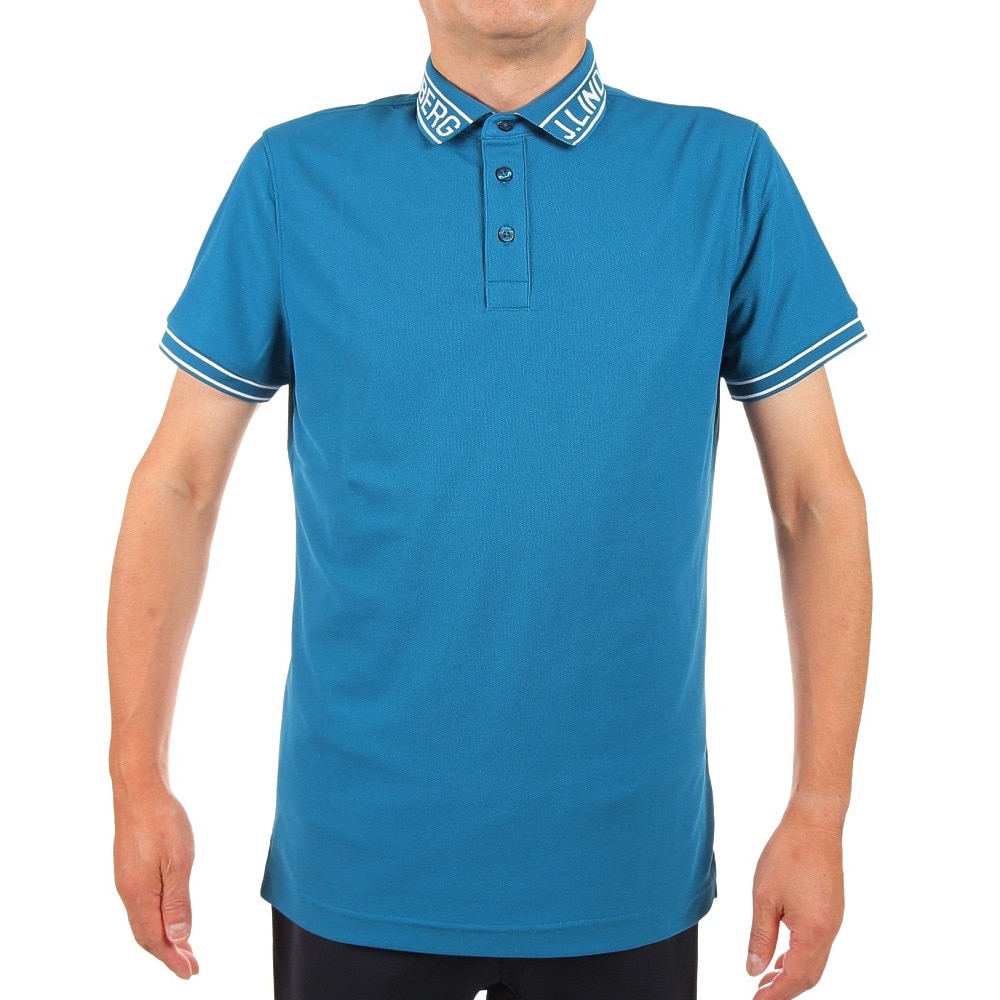 J.LINDEBERG（メンズ）ゴルフウェア リブ襟ポロシャツ 071-26350-096