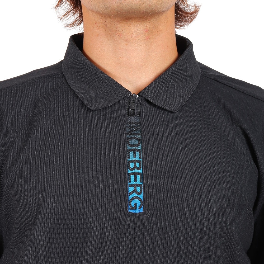 J.LINDEBERG（メンズ）ゴルフウェア 半袖 吸水 速乾 ジップアップシャツ 071-26450-019