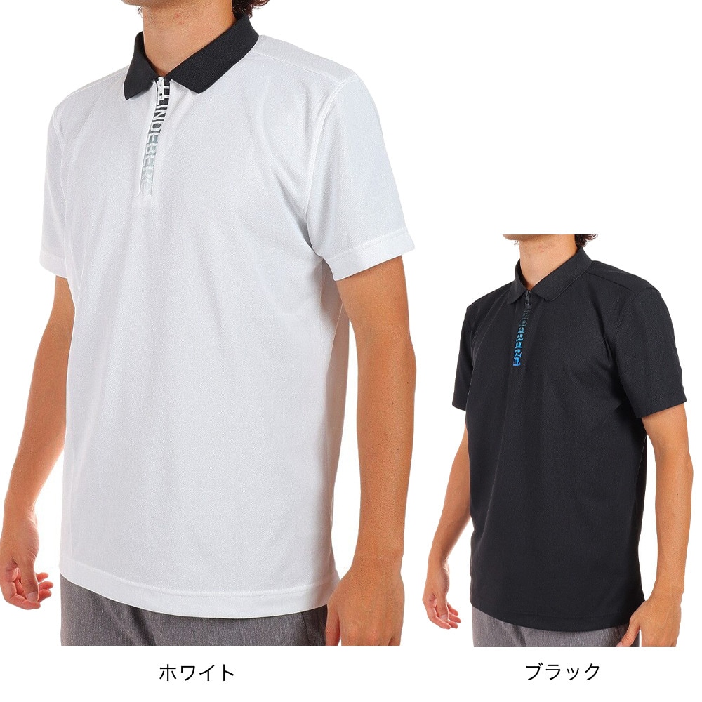 J.LINDEBERG（メンズ）ゴルフウェア 半袖 吸水 速乾 ジップアップシャツ 071-26450-019