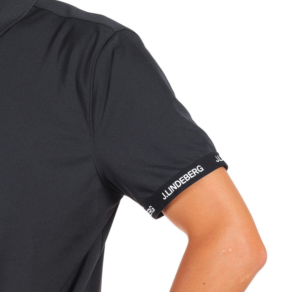 J.LINDEBERG（メンズ）ゴルフウェア 吸汗速乾 UVカット 高通気 エコテックス 袖ロゴ 半袖ポロシャツ 071-26453-019★★★