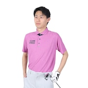 クランク（CLUNK）（メンズ）ゴルフウェア 吸汗 速乾 ジャガード ドライプラス半袖ポロシャツ CL5MTG03 MAG