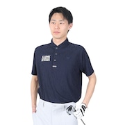 クランク（CLUNK）（メンズ）ゴルフウェア 吸汗 速乾 ジャガード ドライプラス半袖ポロシャツ CL5MTG03 NVY