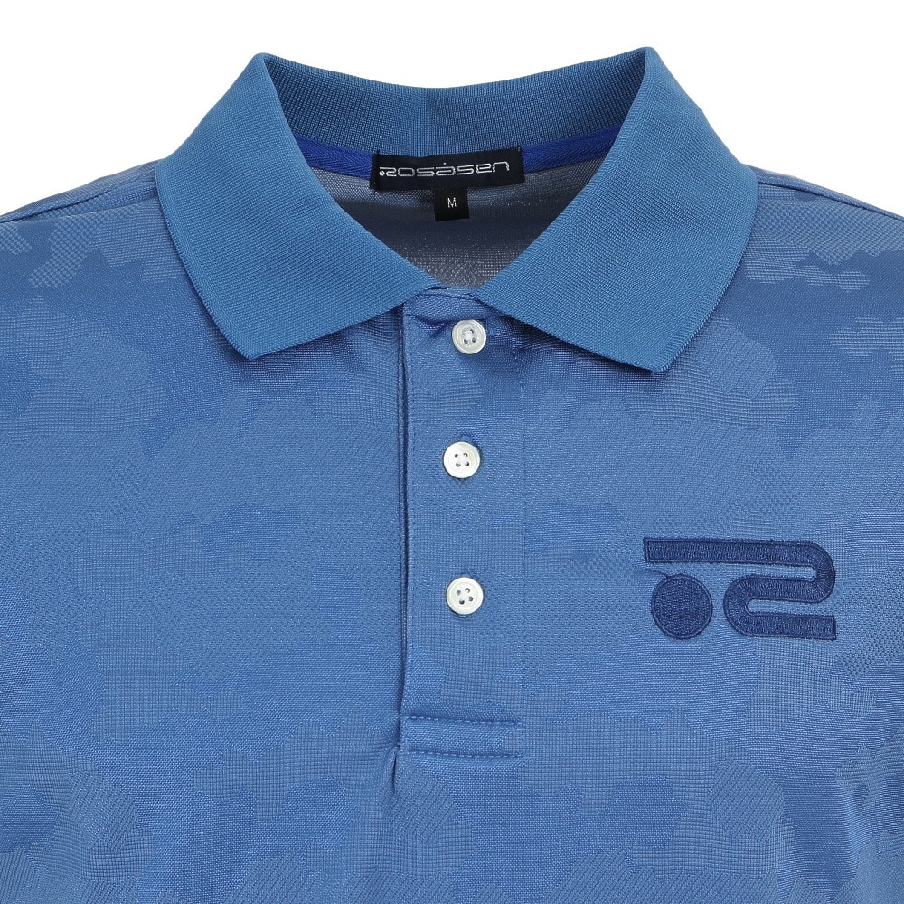 ROSASEN（メンズ）ゴルフウェア 吸水 速乾 ジャカード半袖ポロシャツ 044-26541-093 ゴルフ用品はヴィクトリアゴルフ