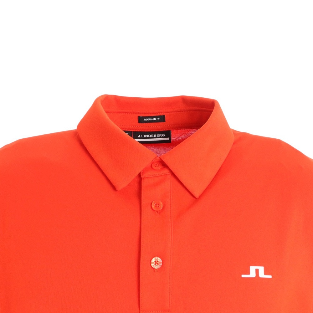 J.LINDEBERG（メンズ）ゴルフウェア 半袖 吸水 速乾 ブリッジモノグラムポロシャツ 071-26452-036