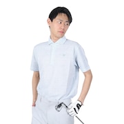 クランク（CLUNK）（メンズ）ゴルフウェア 吸汗速乾 ライン 半袖ポロシャツ CL5MTG15 SAX