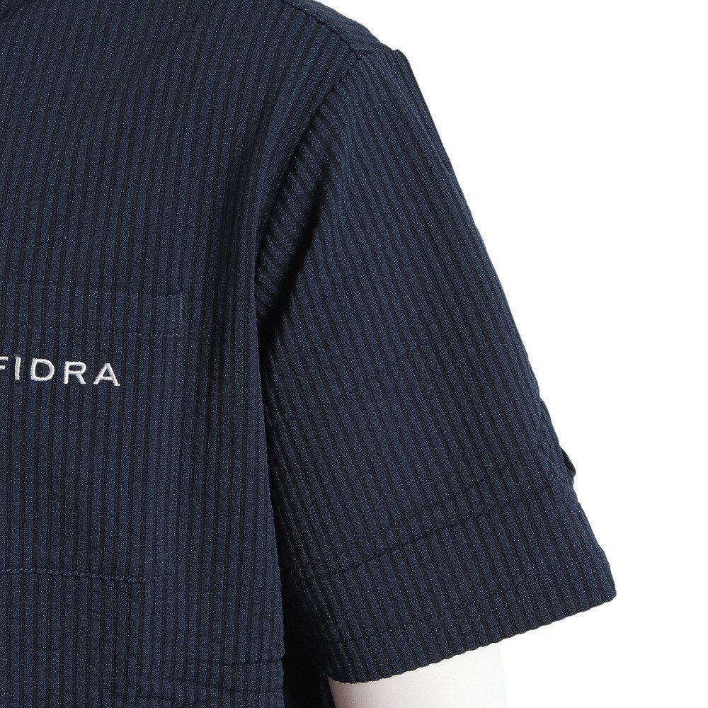 フィドラ（FIDRA）（メンズ）ゴルフウェア シアサッカー半袖ポロシャツ FD5MTG27 NVY