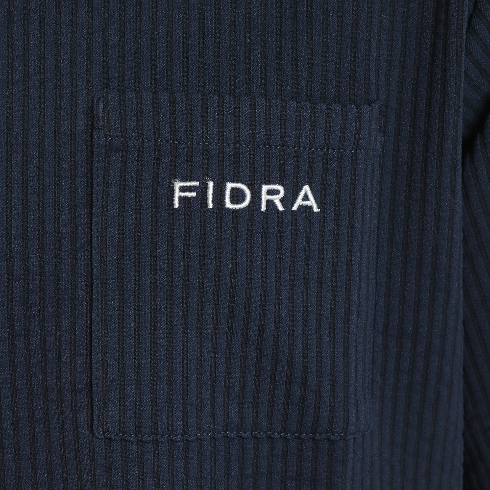 フィドラ（FIDRA）（メンズ）ゴルフウェア シアサッカー半袖ポロシャツ FD5MTG27 NVY
