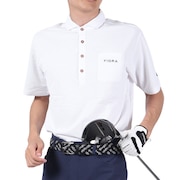 フィドラ（FIDRA）（メンズ）ゴルフウェア 速乾 シアサッカー半袖ポロシャツ FD5MTG27 WHT