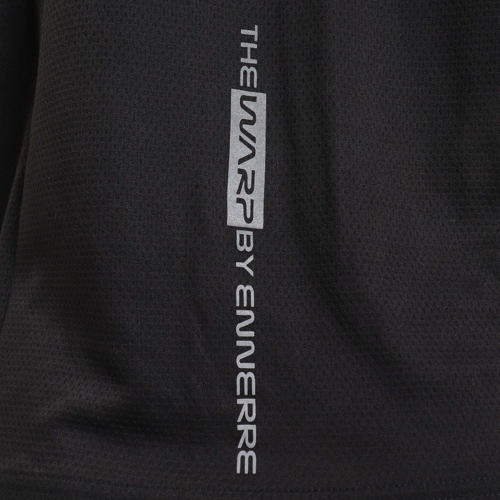 ザ・ワープ・バイ・エネーレ（The Warp By Ennerre）（メンズ）ゴルフウェア 半袖 吸汗 速乾 ハイブリッドジップシャツ WG5MTG06 BLK