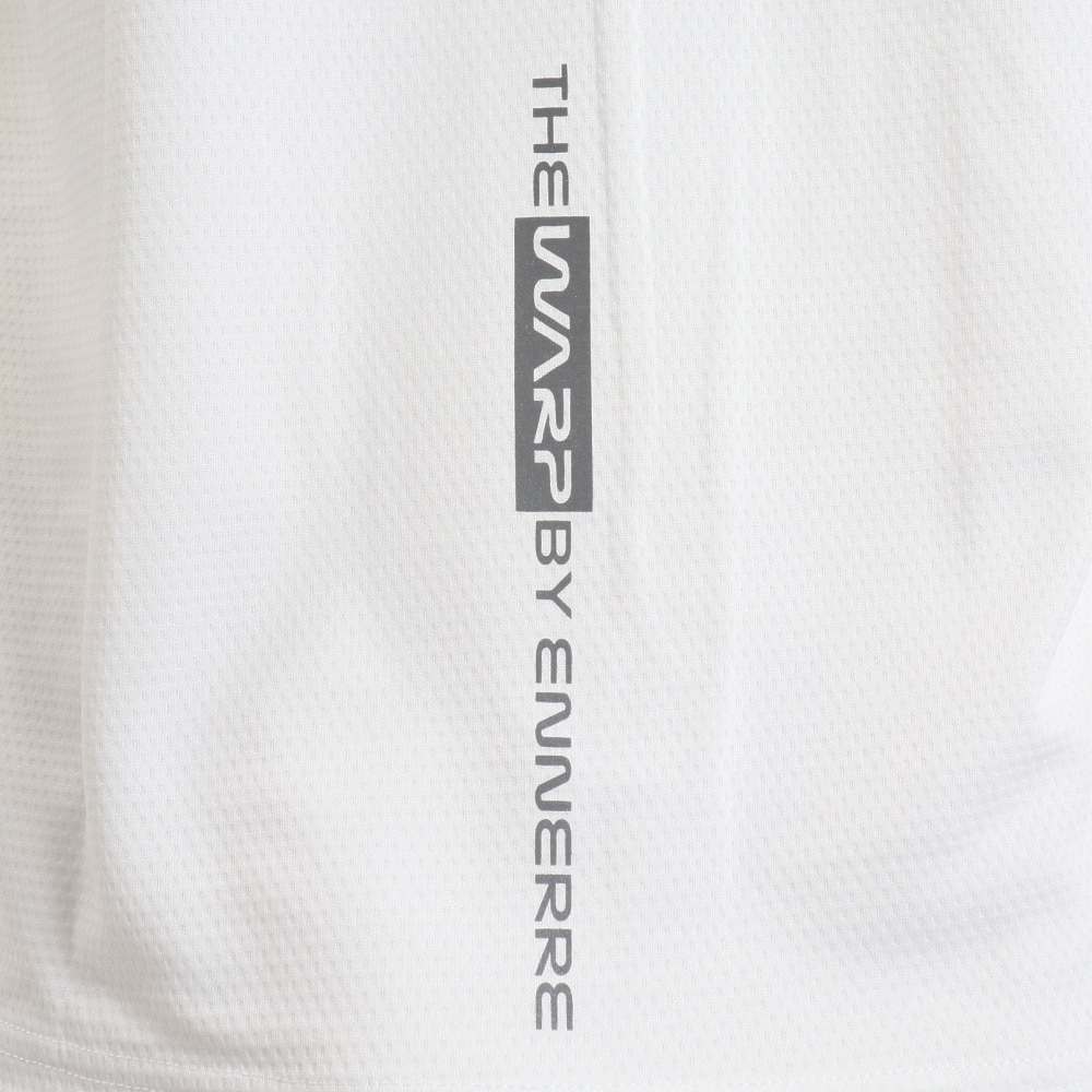 ザ・ワープ・バイ・エネーレ（The Warp By Ennerre）（メンズ）ゴルフウェア 半袖 吸汗 速乾 ハイブリッドジップシャツ WG5MTG06 WHT