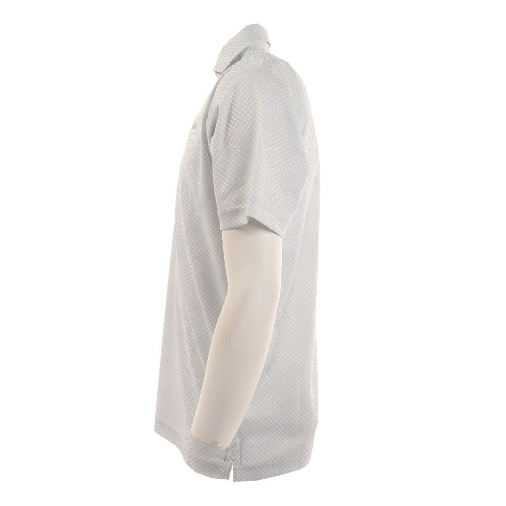 ザ・ワープ・バイ・エネーレ（The Warp By Ennerre）（メンズ）ゴルフウェア 半袖 吸汗 速乾 ジオメトリック ドライプラス ポロシャツ WG5MTG08 WHT★★★