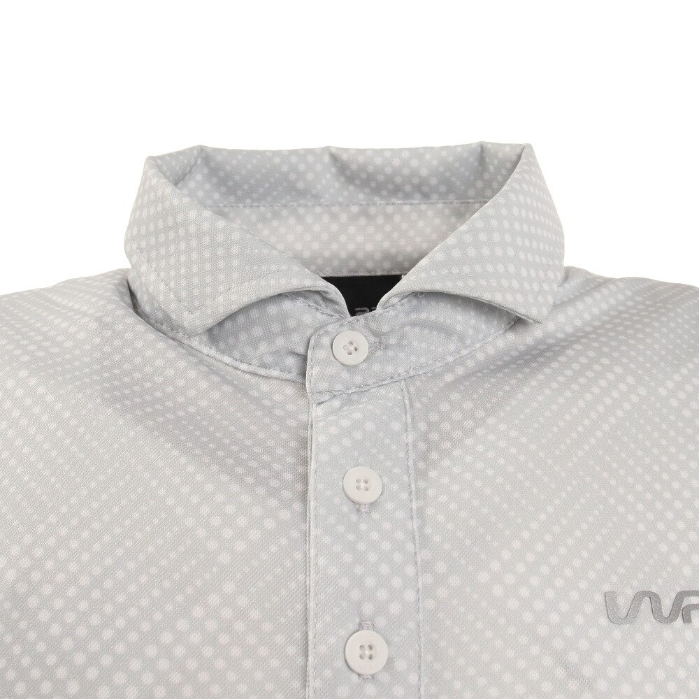 ザ・ワープ・バイ・エネーレ（The Warp By Ennerre）（メンズ）ゴルフウェア 半袖 吸汗 速乾 ジオメトリック ドライプラス ポロシャツ WG5MTG08 WHT★★★