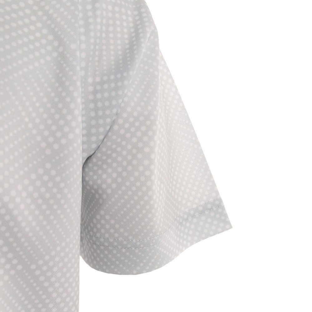 ザ・ワープ・バイ・エネーレ（The Warp By Ennerre）（メンズ）ゴルフウェア 半袖 吸汗 速乾 ジオメトリック ドライプラス ポロシャツ WG5MTG08 WHT★★★