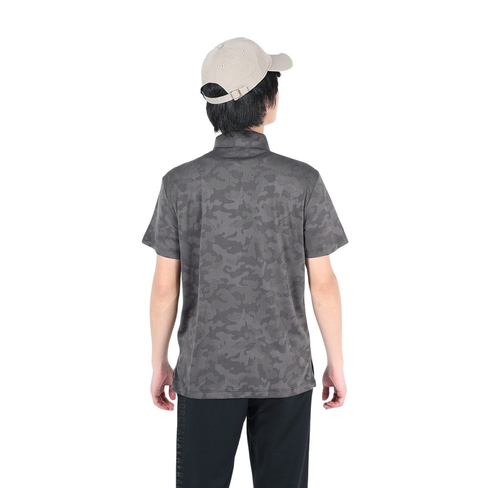 パフォーマンスギア（PG）（メンズ）ゴルフウェア 吸汗 速乾 消臭 半袖 ポロシャツ ジャガード織り 403PG22EG2035 BLK