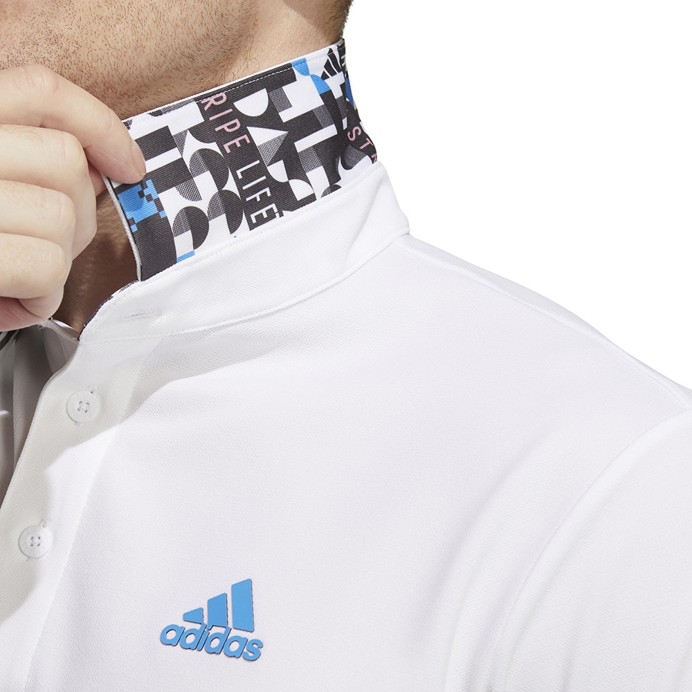 アディダス（adidas）（メンズ）ゴルフウェア サイドワーディング 半袖グラフィックシャツ ZQ877-HA0232W