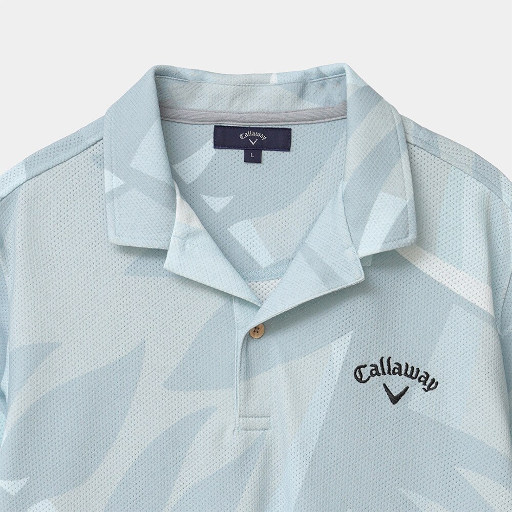 キャロウェイ（CALLAWAY）（メンズ）ゴルフウェア ビックボタニカルプリントメッシュカノコ半袖シャツ C22134124-1020
