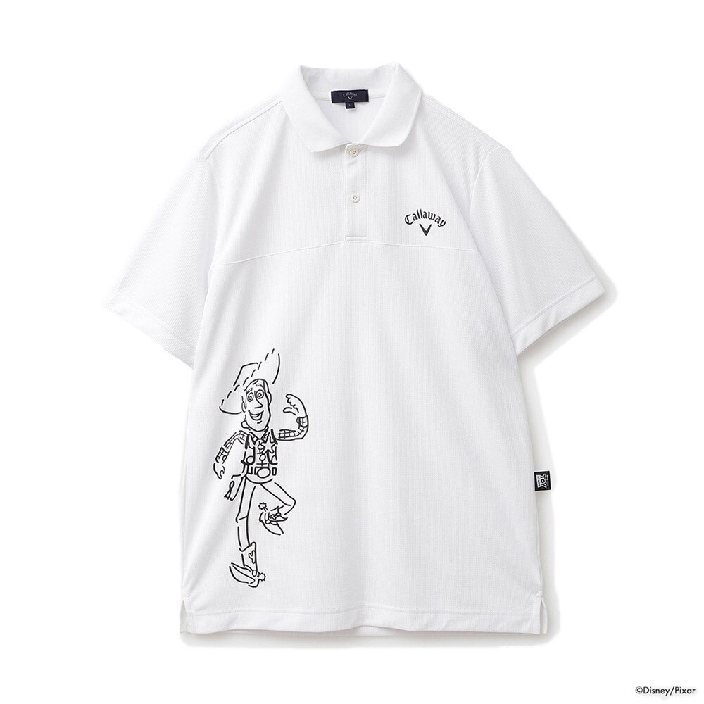 キャロウェイ（CALLAWAY）（メンズ）ゴルフウェア キャラクタープリント半袖ポロシャツ C22134130-1030 ゴルフ用品はヴィクトリア ゴルフ