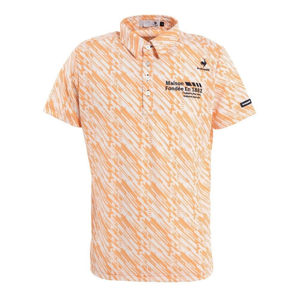 L 新品定価12100円  ルコックゴルフ女性西海岸プリント半袖ポロシャツ