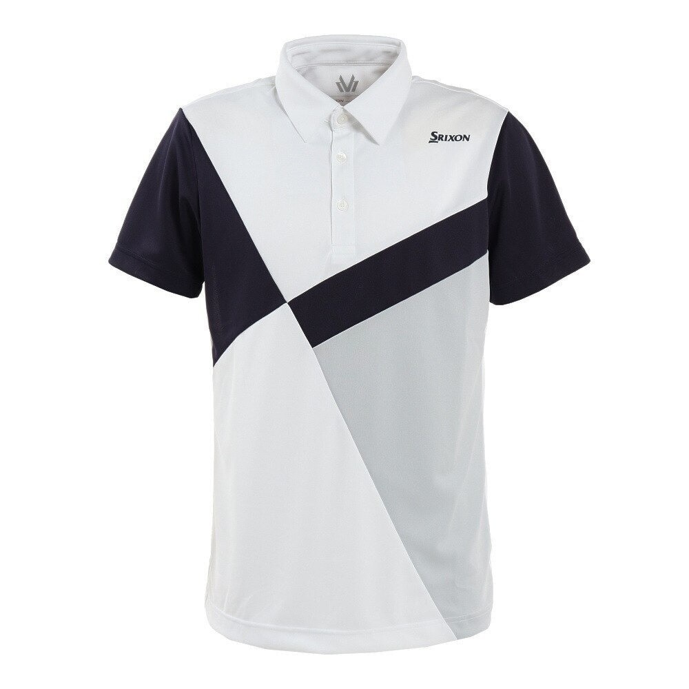 スリクソン（SRIXON）（メンズ）ゴルフウェア カラーブロック プロモデル 半袖ポロシャツ RGMTJA20 WH00 ゴルフ用品はヴィクトリア ゴルフ
