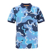 ホーンガーメント（HORN G.M.T）（メンズ）ゴルフウェア 吸水 速乾 半袖 ポロシャツ Roll over Polo HCM-2A-AP08-BLUE