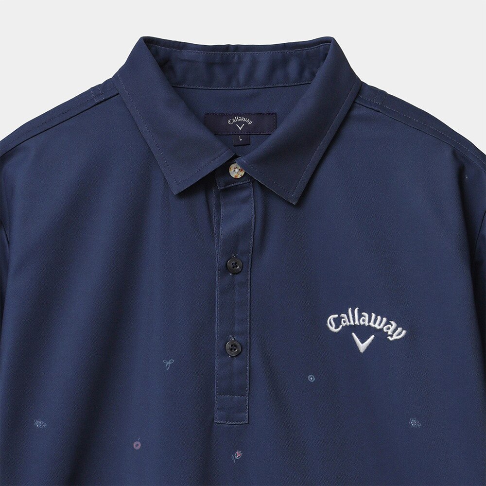 キャロウェイ(CALLAWAY)(メンズ)ゴルフウェア 吸汗 速乾 花柄 フラワープリントカノコ 半袖 ポロシャツ C22134106-1120 ゴルフ用品はヴィクトリアゴルフ キャロウェイ ゴルフウェア ノースリーブ 花柄