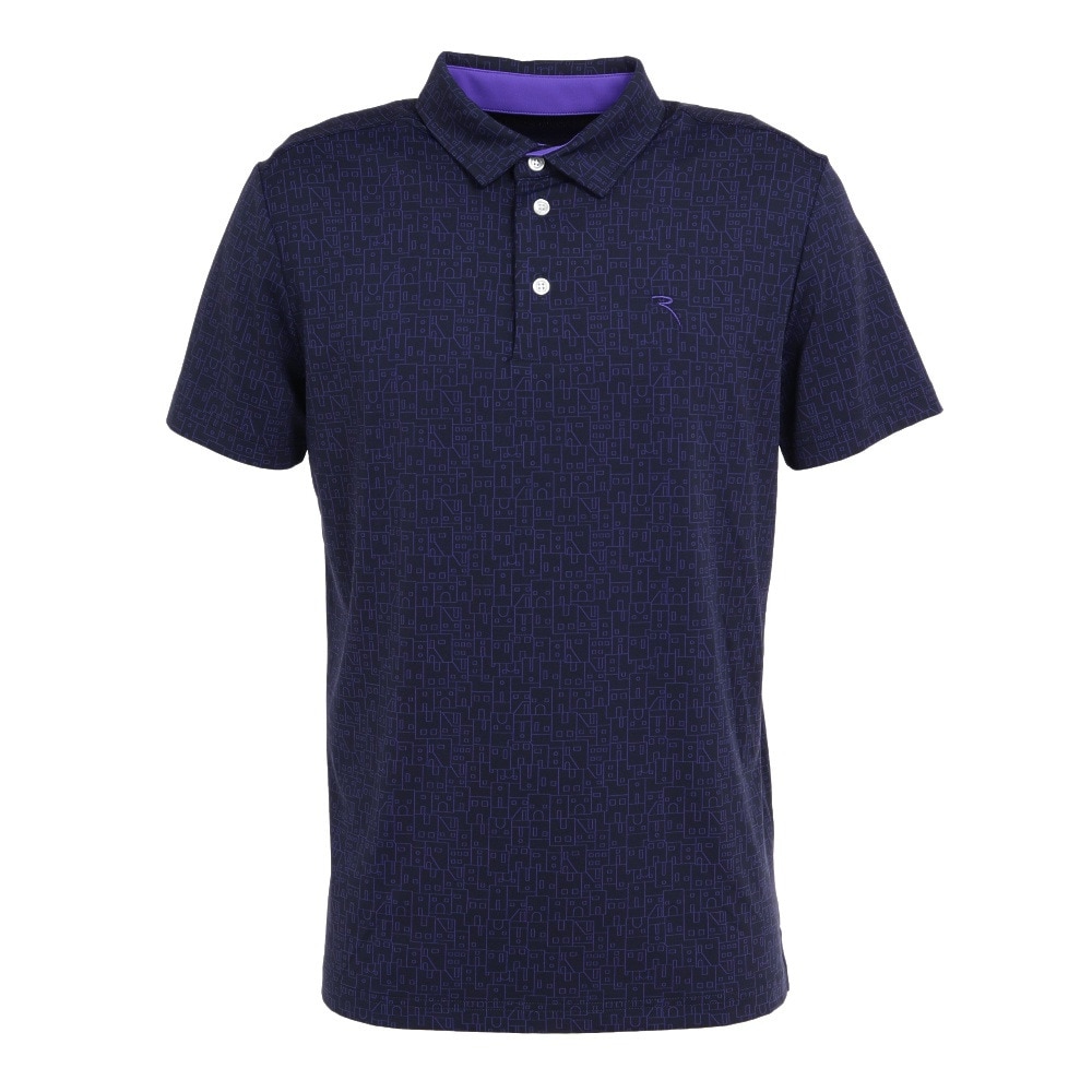 シェルボ（CHERVO）（メンズ）ゴルフウェア 吸水 速乾 ハーバープリント 半袖 ポロシャツ 031-26441-097