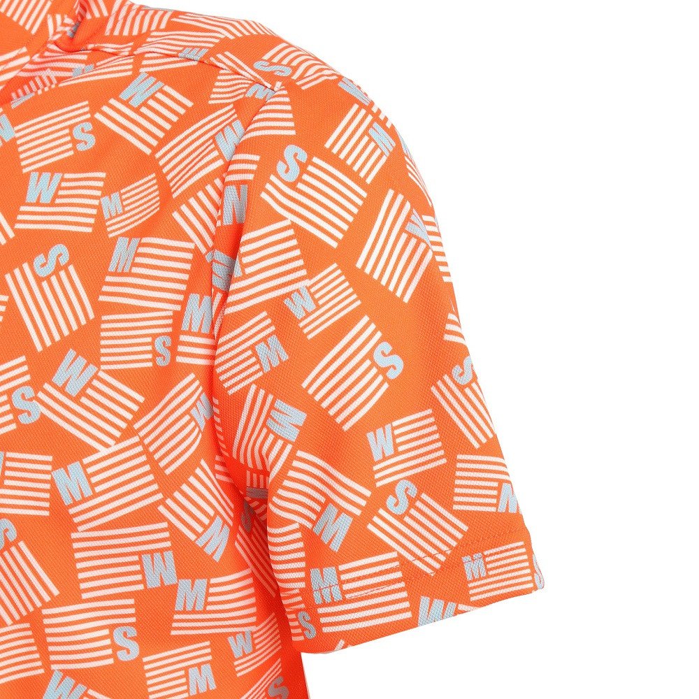 マンシングウエア（MUNSING WEAR）（メンズ）ゴルフウェア 星条旗プリント半袖シャツ MGMTJA03CH OR00