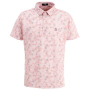 マンシングウエア（MUNSING WEAR）（メンズ）ゴルフウェア 春夏 吸汗速乾 UVカット 星条旗プリント 半袖ポロシャツ MGMTJA03CH PK00