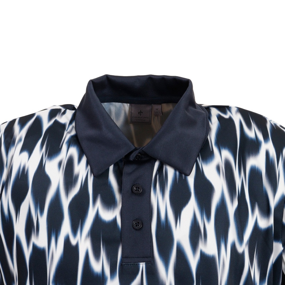 クロススポーツウエア（Cross Sportswear）（メンズ）ゴルフウェア 速乾 BLURRY 半袖 ポロシャツ 1321921-498